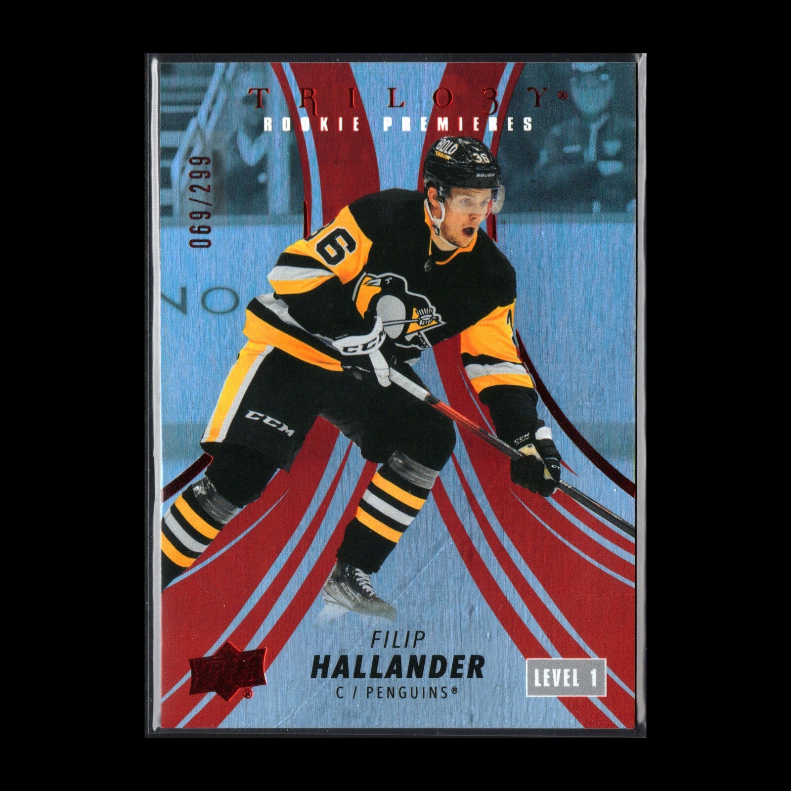 2022-23 UD Trilogy FILIP HALLANDER #121 Rookie premieres Level 1 RC /299