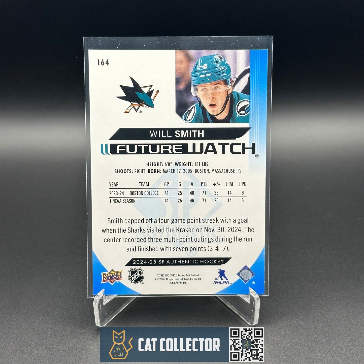 2024-25 UD SP Authentic WILL SMITH #164 Future Watch Limited Blue 275/399