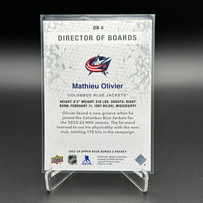 2023-24 UD Series 2 MATHIEU OLIVIER #DB-6 Director of boards