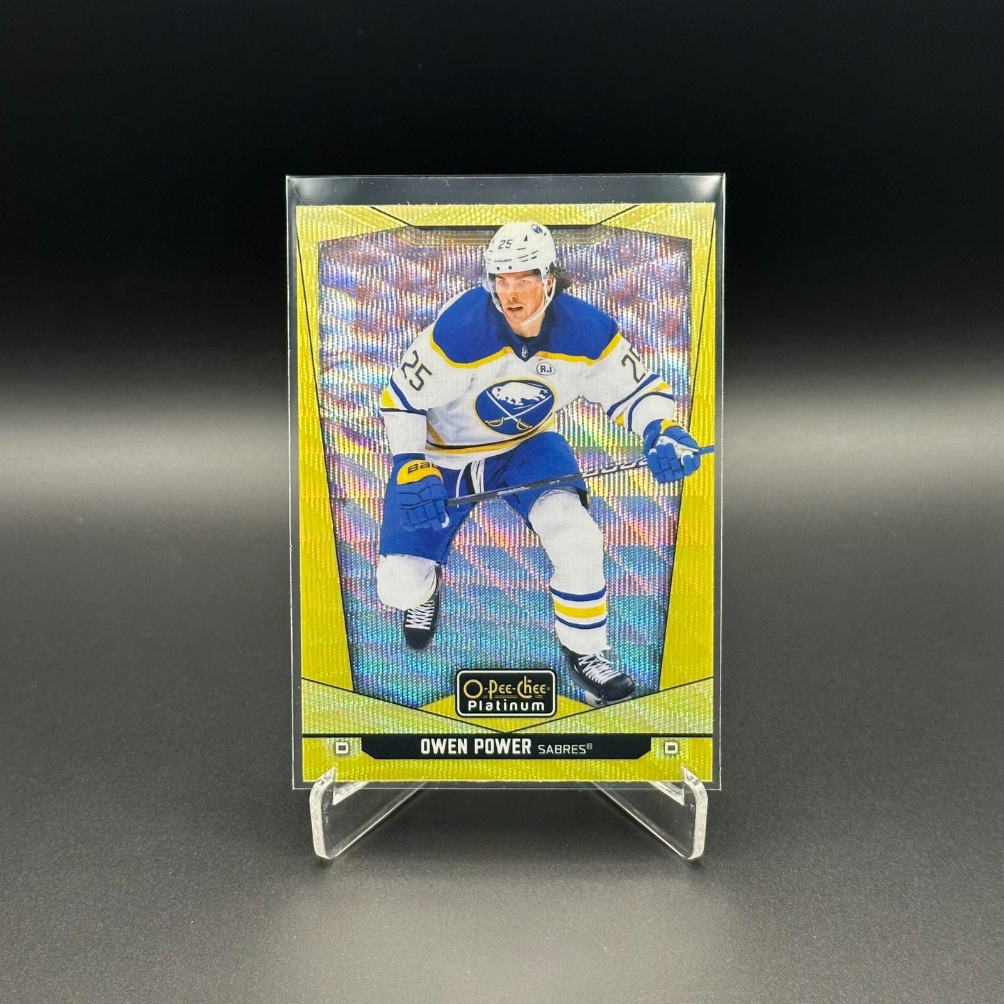 2024-25 O-Pee-Chee Platinum OWEN POWER #120 Neon Yellow Surge - Buffalo Sabres
