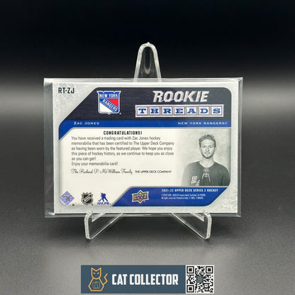 2021-22 UD Series 2 ZAC JONES #RT-ZJ Rookie Threads RC Jersey