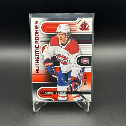 2022-23 UD SP Game Used KAIDEN GUHLE #193 Authentic Rookies Red RC 96/221