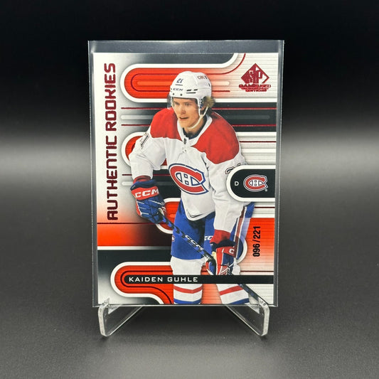 2022-23 UD SP Game Used KAIDEN GUHLE #193 Authentic Rookies Red RC 96/221