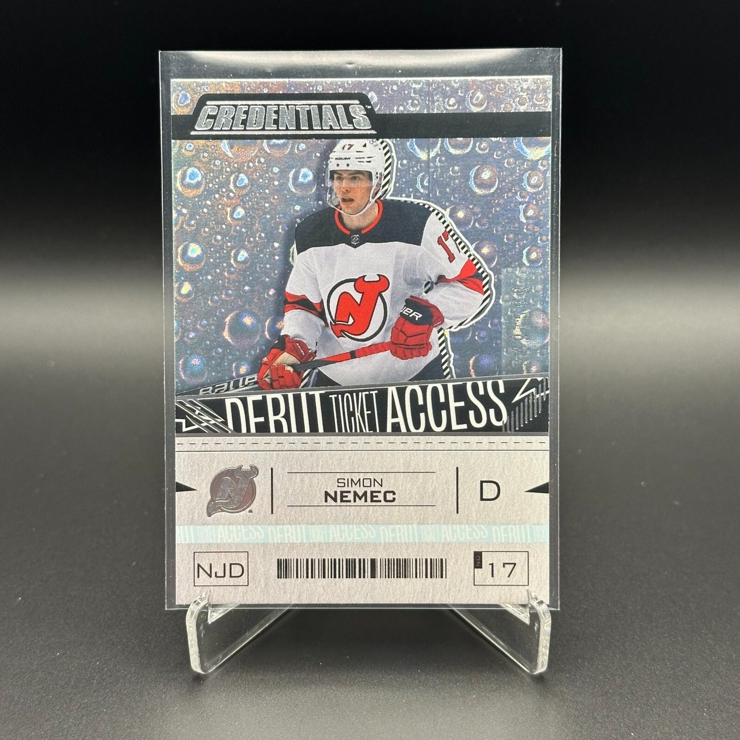 2023-24 UD Credentials SIMON NEMEC #184 Debut Ticket Access RC 349/599