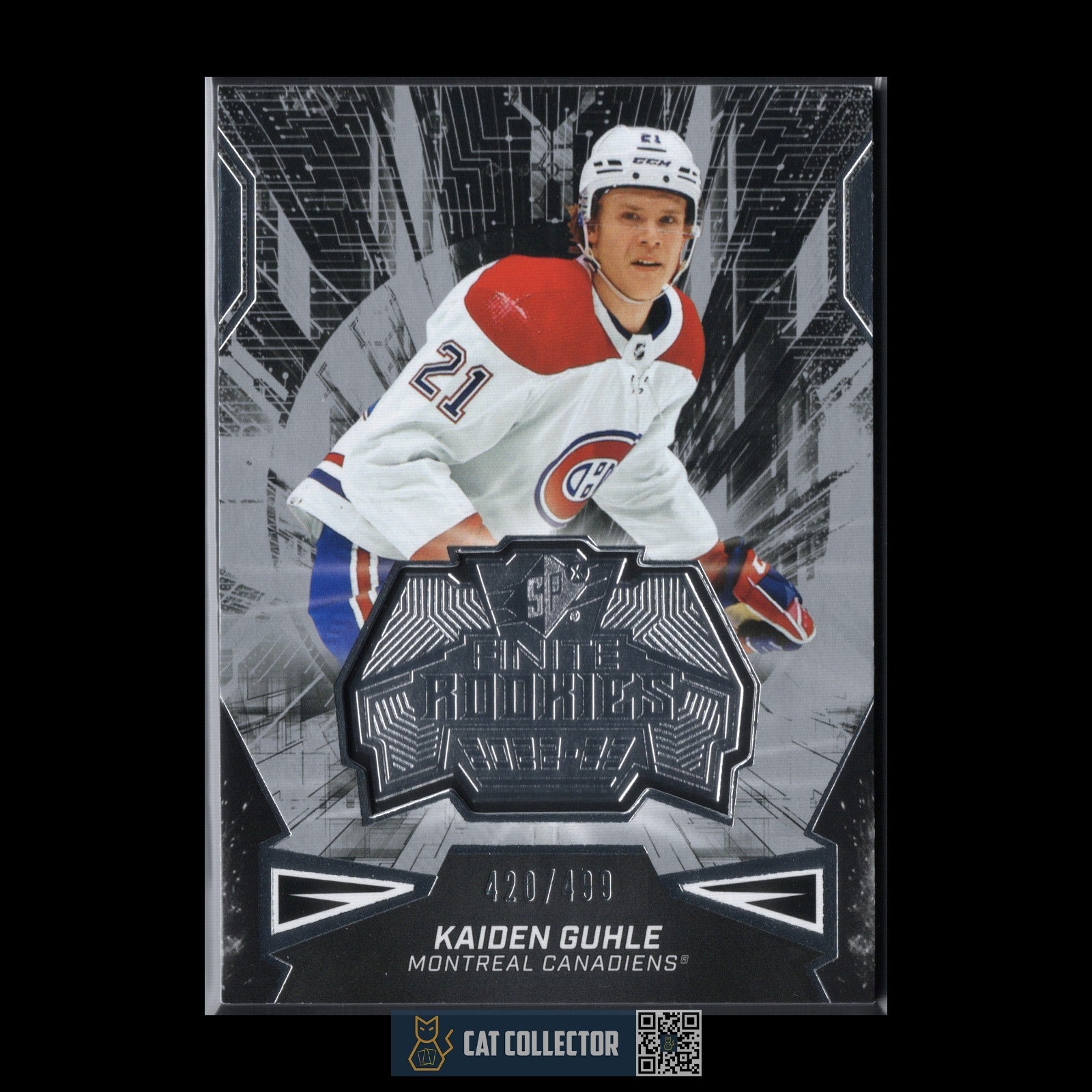 2022-23 UD SPx KAIDEN GUHLE #F-30 Finite Rookies Silver RC /499