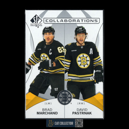 2024-25 UD SP Authentic BRAD MARCHAND / DAVID PASTRNAK #C-4 Collaboration