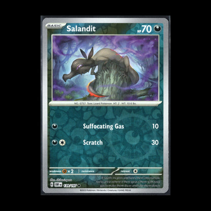 2023 Pokemon TCG Scarlet & Violet Obsidian Flames SALANDIT #139/197 Reverse Holo