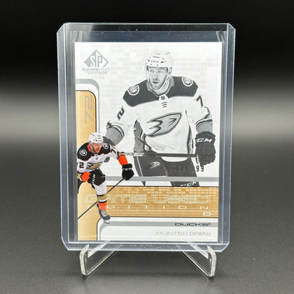 2022-23 UD SP Game Used HUNTER DREW #R-34 Retro 58/999 - Anaheim Ducks