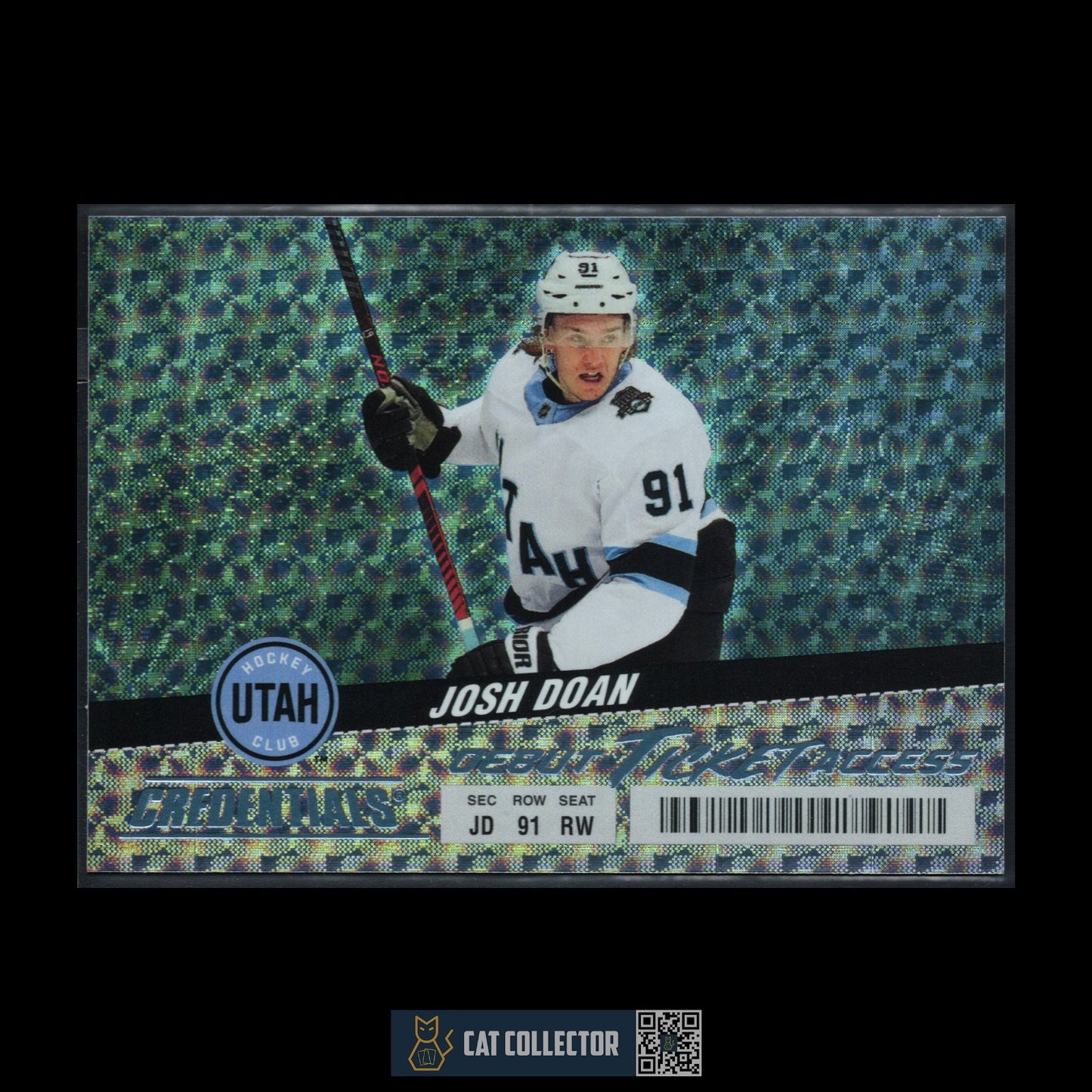 2024-25 UD Credentials JOSH DOAN #124 Debut Ticket Access Horizontal RC