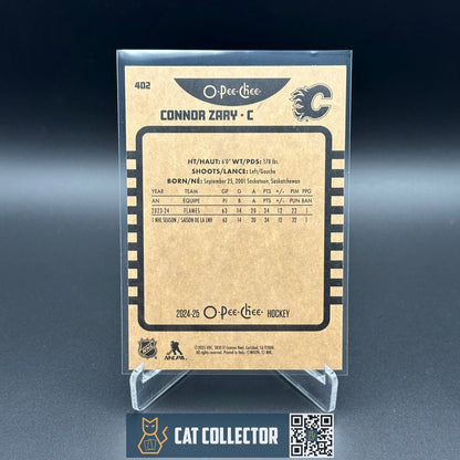 2024-25 O-Pee-Chee Hockey CONNOR ZARY #402 Retro - Calgary Flames
