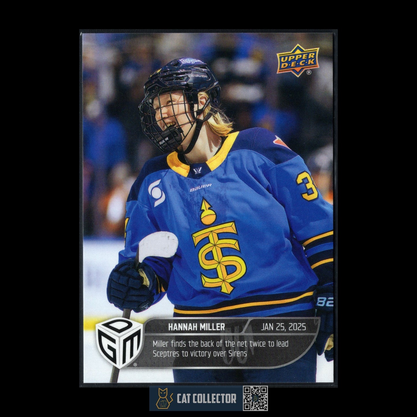 2024-25 UD PWHL Game Dated Moments HANNAH MILLER #15 ONLINE EXCUSIVE!