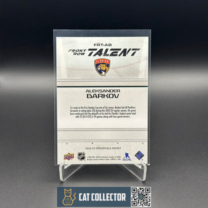 2024-25 UD Credentials ALEKSANDER BARKOV #FRT-AB Front Row Talent