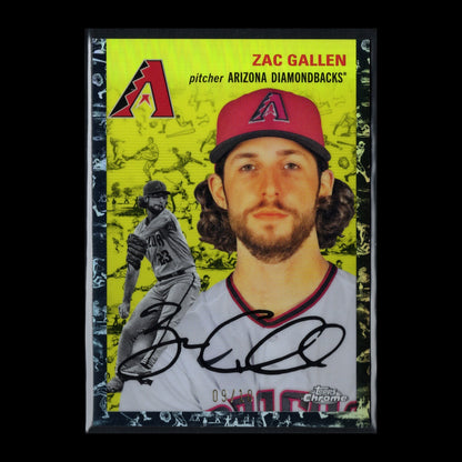 2023 Topps Chrome Platinum ZAC GALLEN #196 Toile Cream/Black Refractor /10