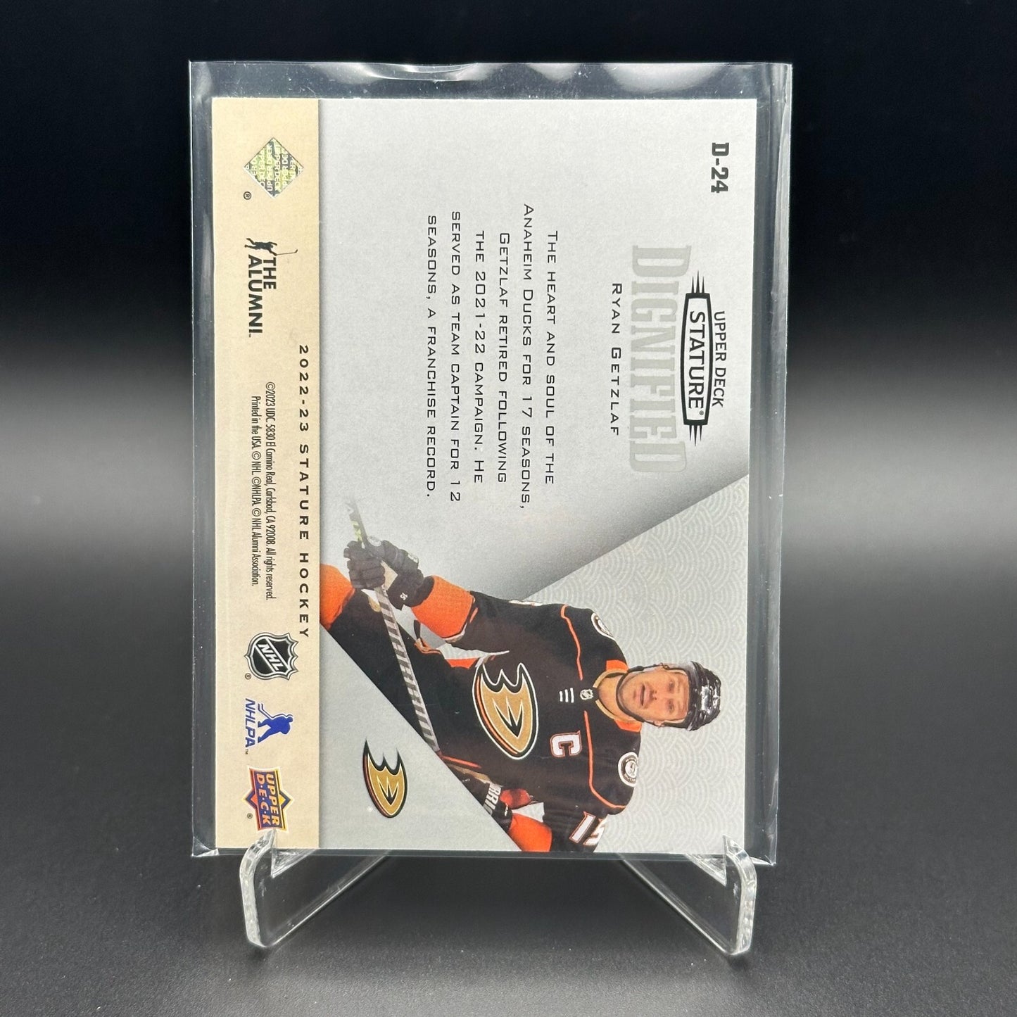 2022-23 Upper Deck Stature RYAN GETZLAF #D-24 Dignified - Anaheim Ducks