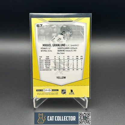 2024-25 O-Pee-Chee MICHAEL GRANLUND #67 Yellow border - San Jose Sharks