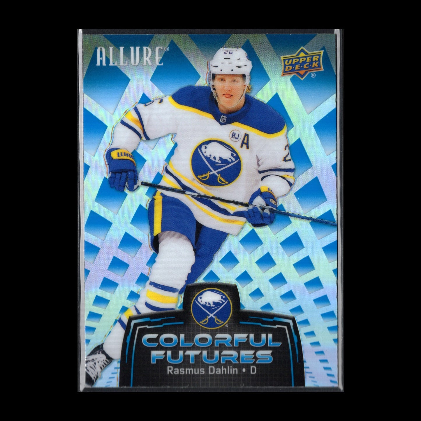 2024-25 UD Allure RASMUS DAHLIN #CF-18 Colorful Futures Blue - Buffalo Sabres