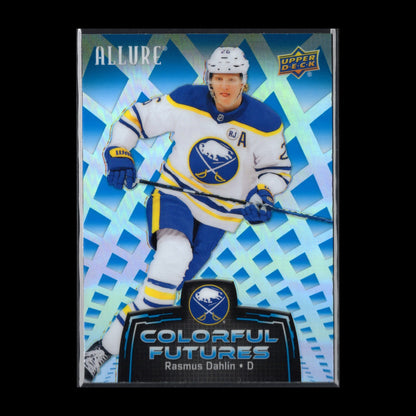 2024-25 UD Allure RASMUS DAHLIN #CF-18 Colorful Futures Blue - Buffalo Sabres