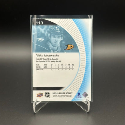 2023-24 UD Allure NIKITA NESTERENKO #113 RC Rookie - Anaheim Ducks