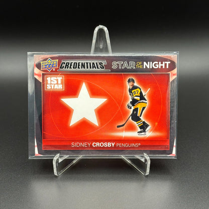 2021-22 UD Credentials SIDNEY CROSBY #1S-3 First Star of the Night