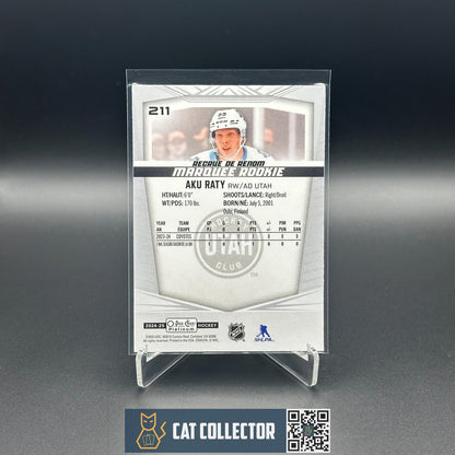 2024-25 O-Pee-Chee Platinum AKU RATY #211 Marquee Rookie RC