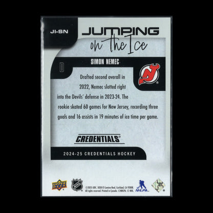 2024-25 UD Credentials SIMON NEMEC #JI-SN Jumping on the ice - New Jersey Devils