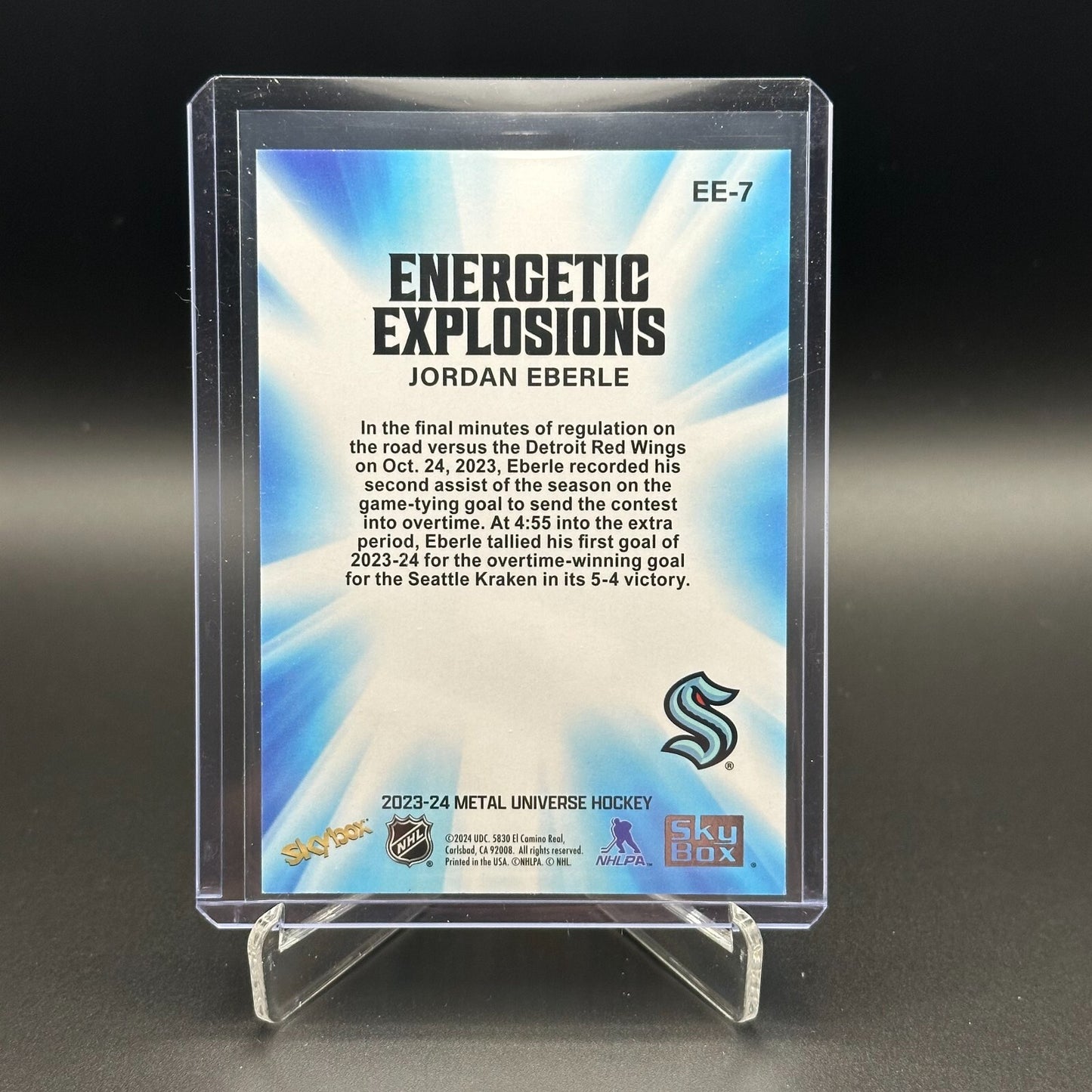 2023-24 SkyBox Metal Universe JORDAN EBERLE #EE-7 Energetic Explosions