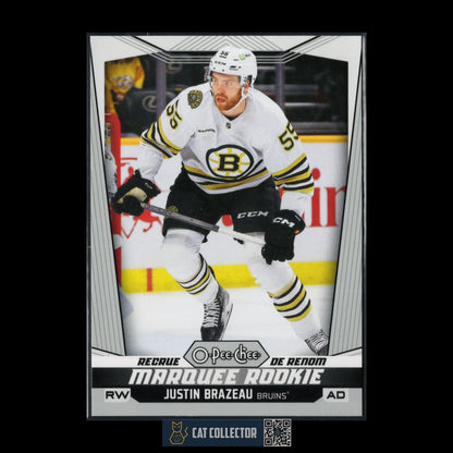 2024-25 O-Pee-Chee Hockey JUSTIN BRAZEAU #582 Marquee Rookie RC