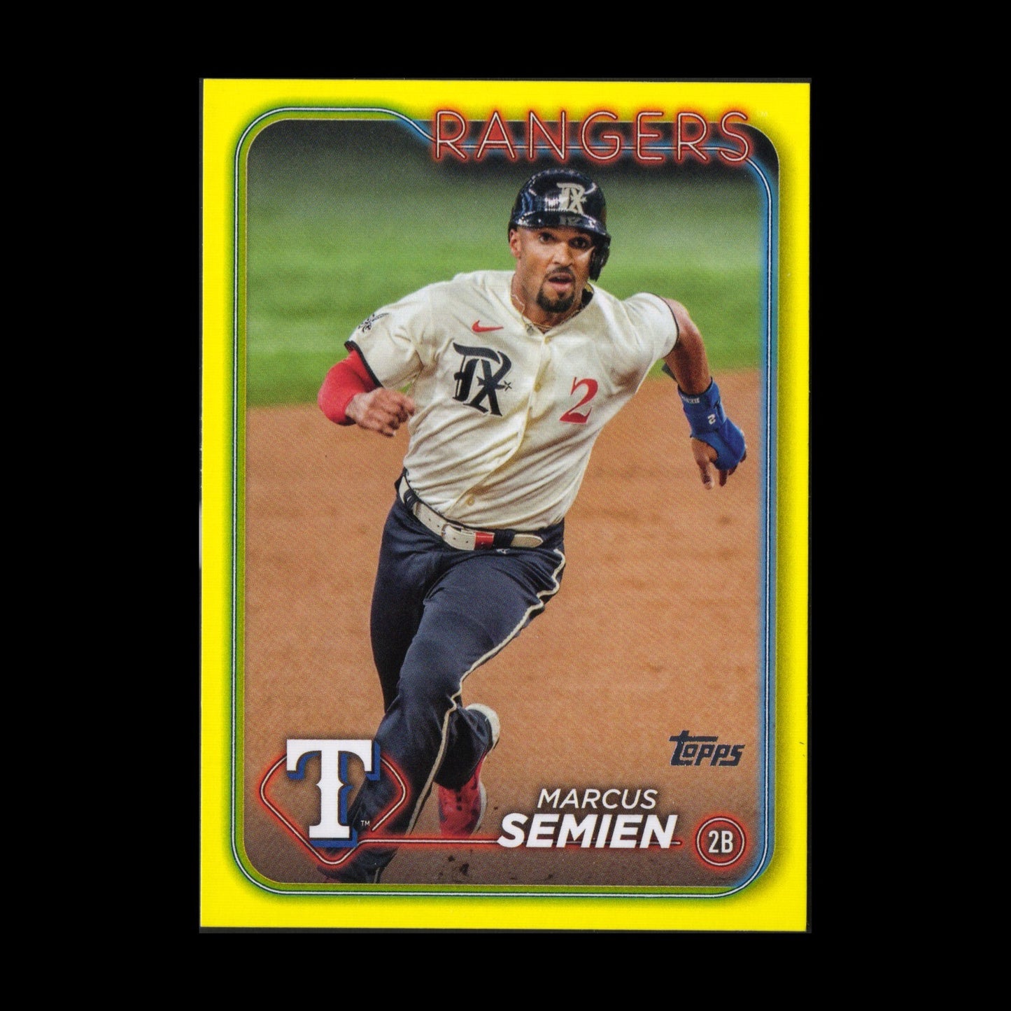 2024 Topps Series 2 MARCUS SEMIEN #499 Yellow border parallel - Texas Rangers