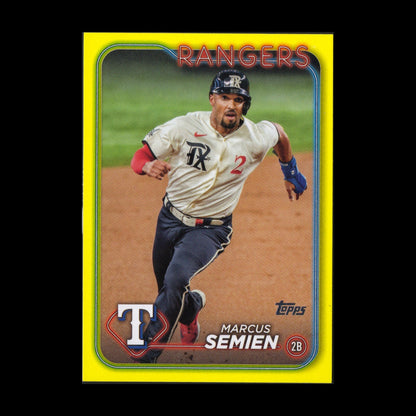 2024 Topps Series 2 MARCUS SEMIEN #499 Yellow border parallel - Texas Rangers