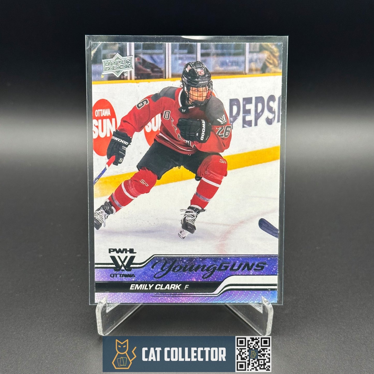 2024-25 UD PWHL EMILY CLARK #70 Young guns RC - 1st EDITION!