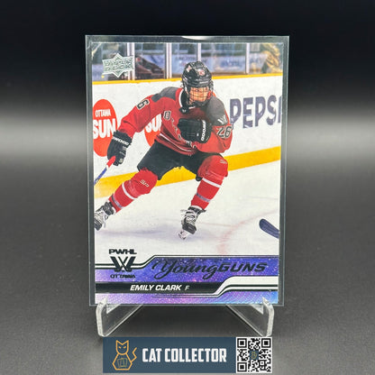 2024-25 UD PWHL EMILY CLARK #70 Young guns RC - 1st EDITION!