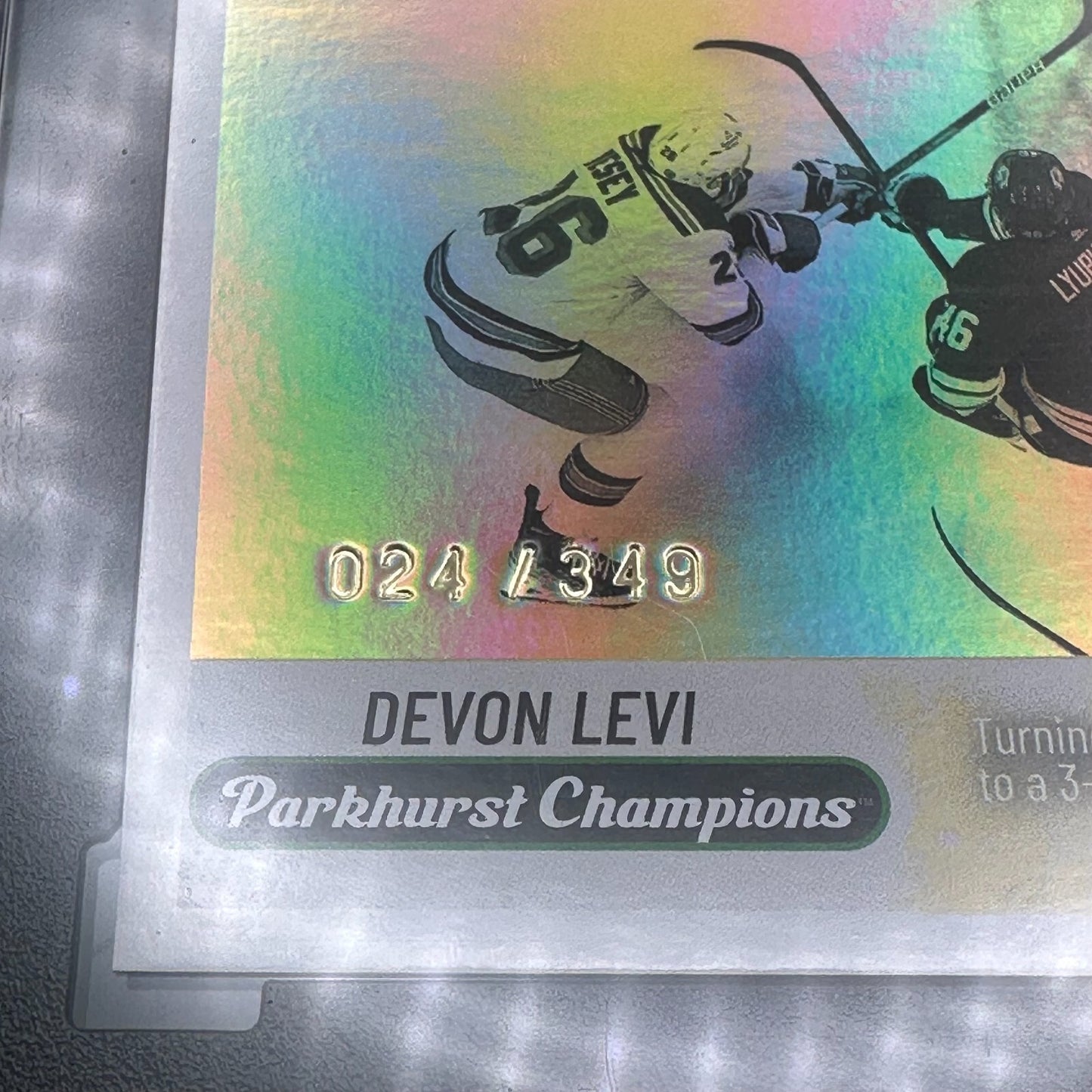 2023-24 UD Parkhurst DEVON LEVI #WI-13 Wire Image Gold RC /349 SGC 10