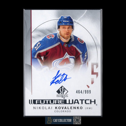2024-25 UD SP Authentic NIKOLAI KOVALENKO #159 Future Watch Auto /999