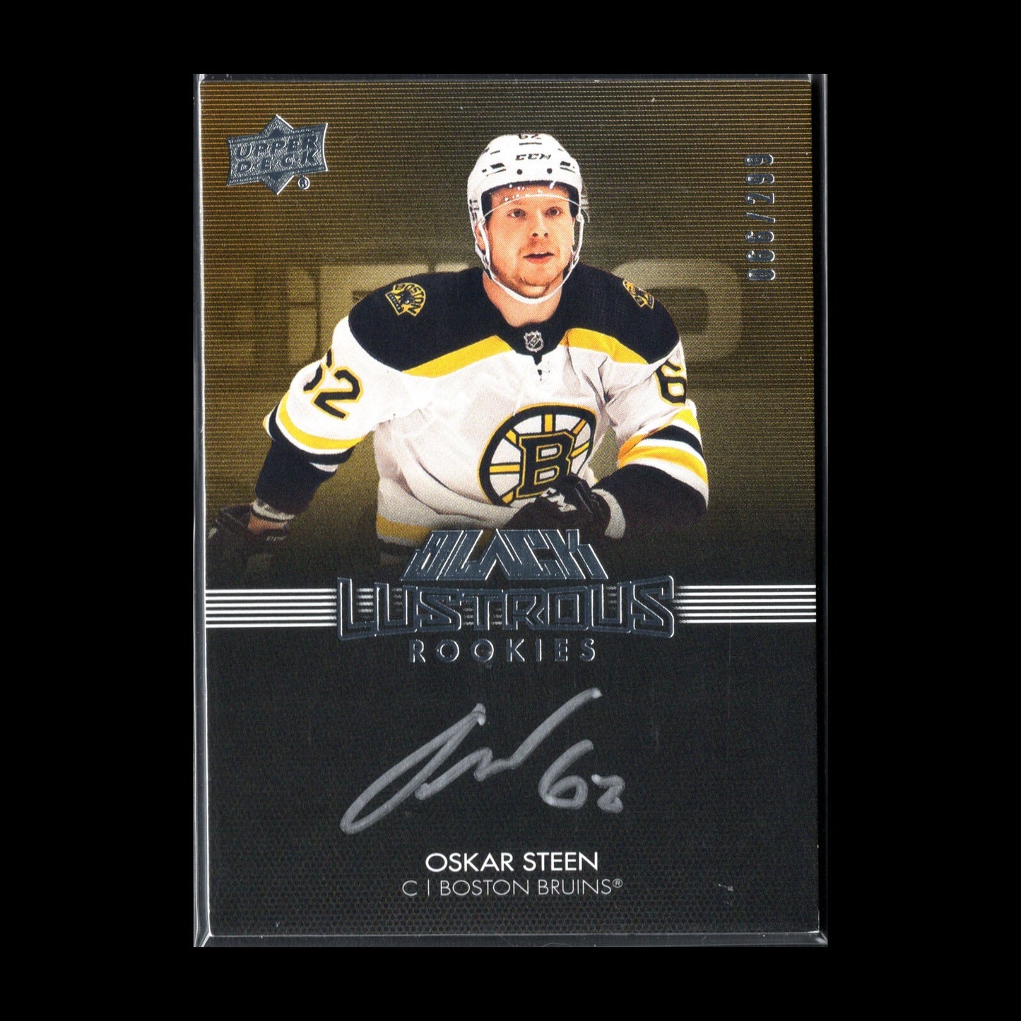 2021-22 UD Black Diamond OSKAR STEEN #LR-OS Lustrous Rookies RC /299 AUTO