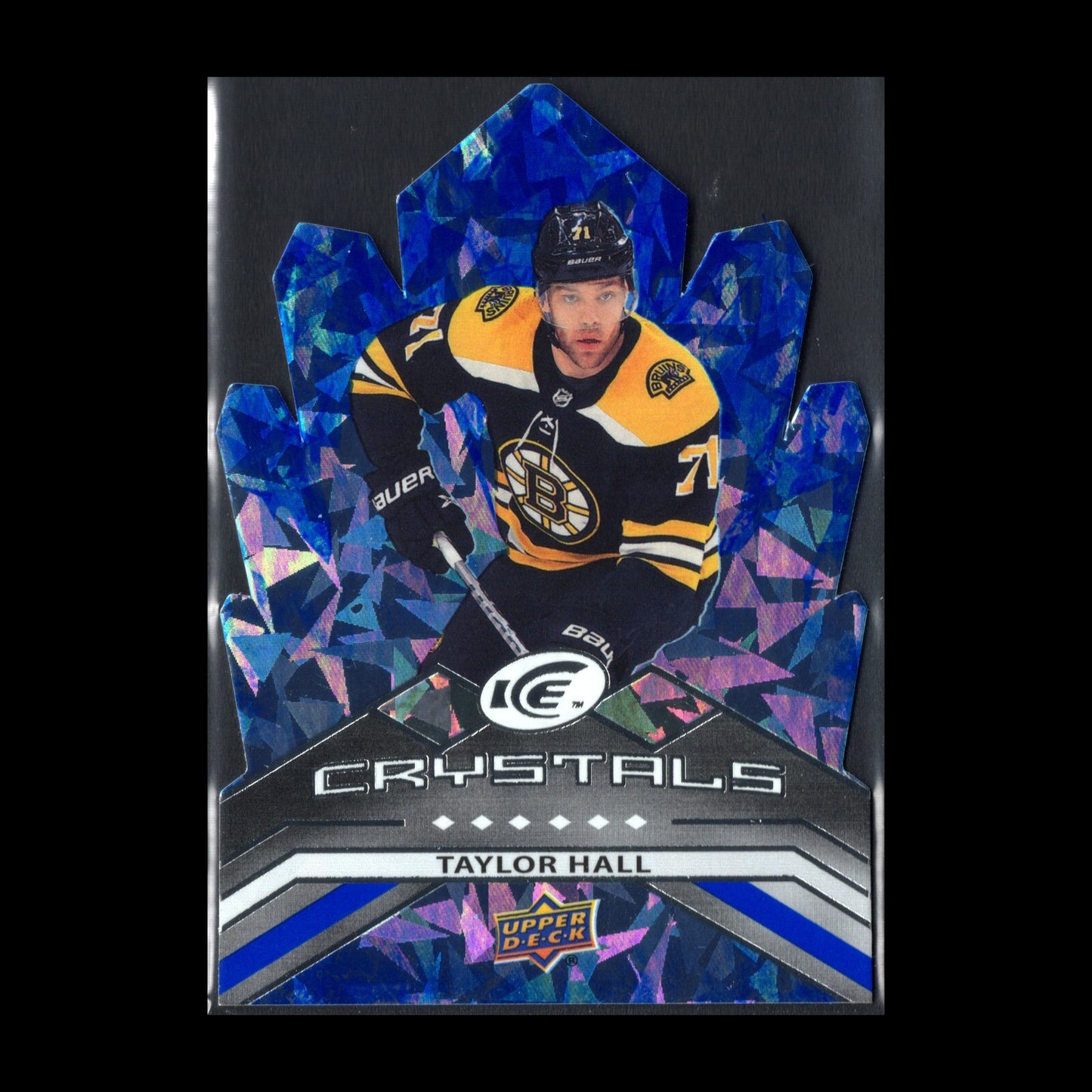 2021-22 UDIce TAYLOR HALL #IC-30 Ice Crystals Die-Cut - Boston Bruins