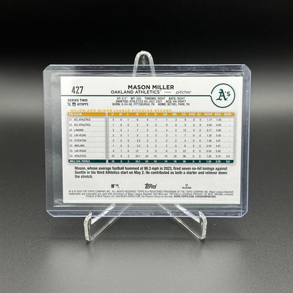 2024 Topps Series 2 MASON MILLER #427 Holiday Parallel - Oakland Athletics