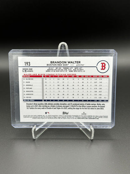 2024 Topps Series 1 BRANDON WALTER #193 Rookie Blue parallel