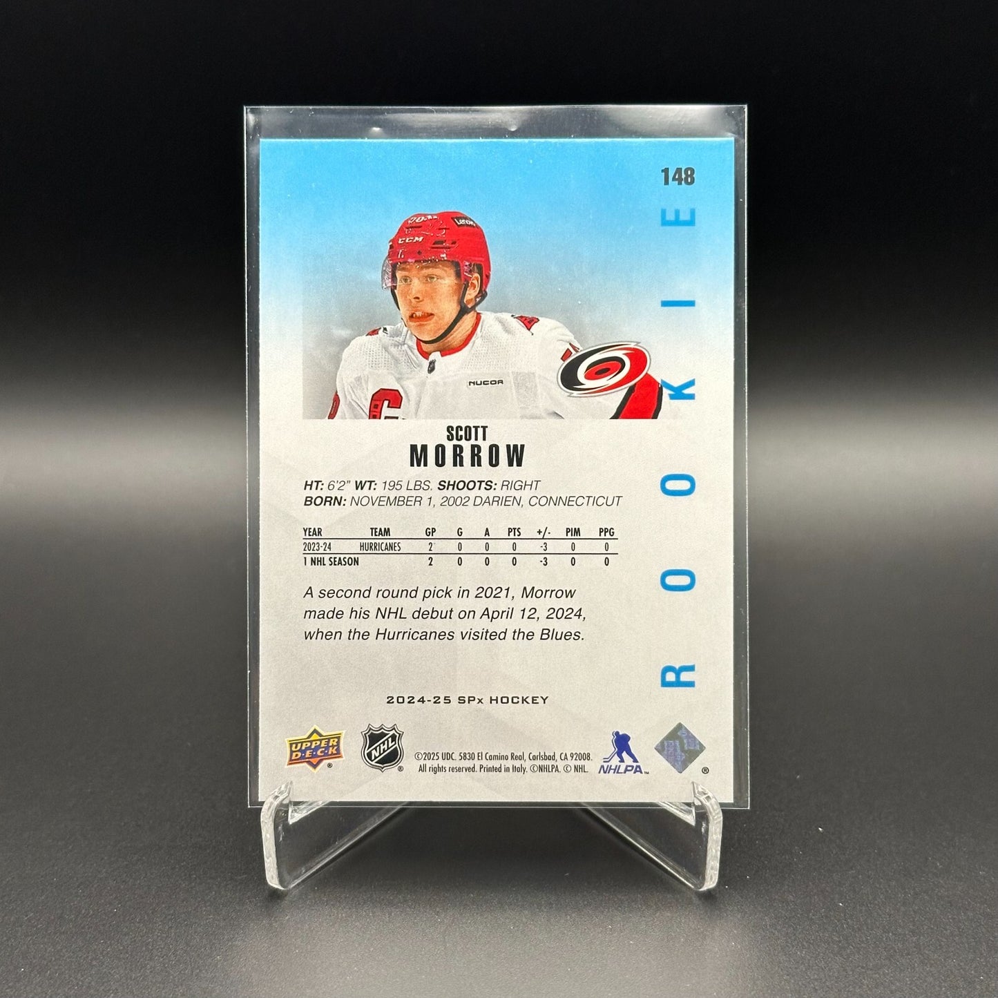 2024-25 Upper Deck SPx SCOTT MORROW #148 RC - Carolina Hurricanes