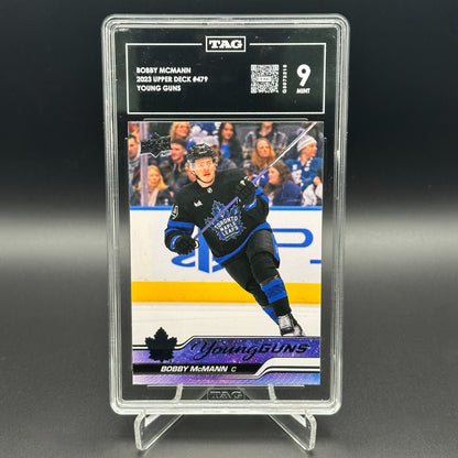 2023-24 UD Series 2 BOBBY MCMANN #479 Young Guns TAG 9 - Toronto Maple Leafs