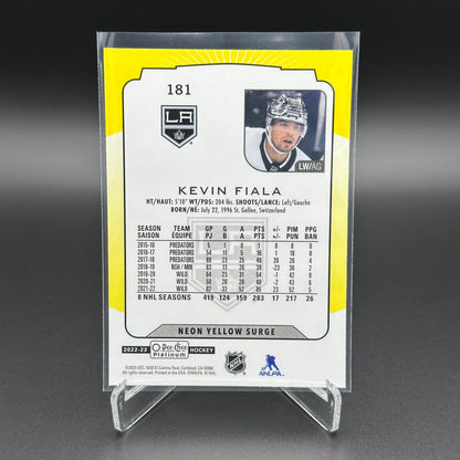 2022-23 O-Pee-Chee Platinum KEVIN FIALA #181 Neon Yellow Surge