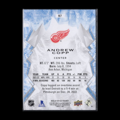 2022-23 UD Ice ANDREW COPP #97 Green - Detroit Red Wings