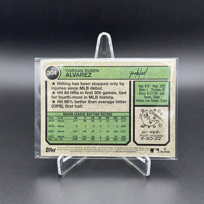 2023 Topps Heritage YORDAN ALVAREZ #304 Chrome Purple Refractor - Houston Astros
