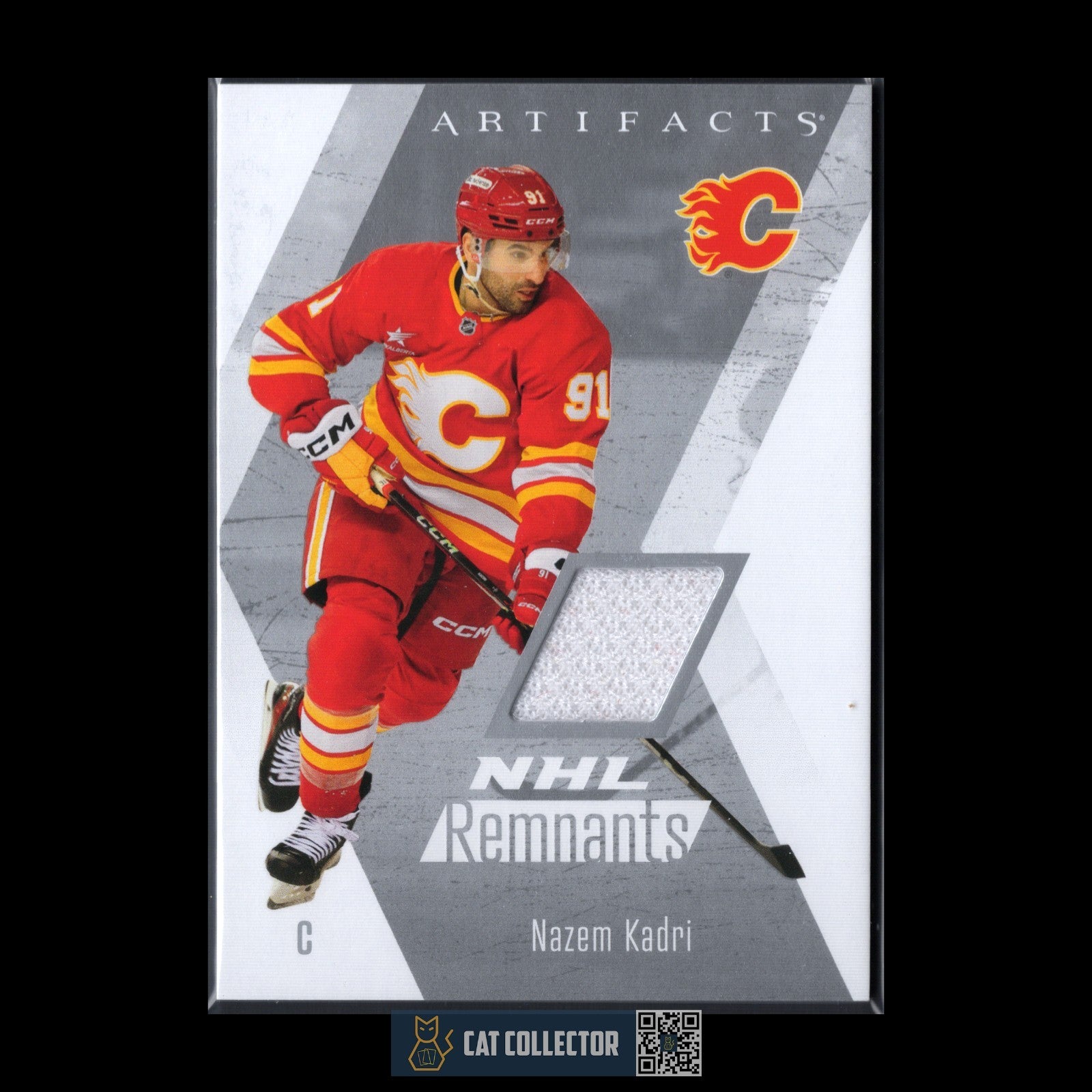 2025-26 UD Artifacts NAZEM KADRI #NR-21 NHL Remnants Jersey - Calgary Flames