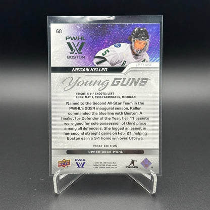 2024-25 UD PWHL MEGAN KELLER #68 Young guns RC - 1st Edition!