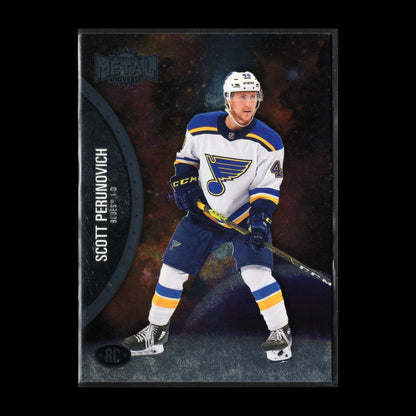 2021-22 SkyBox Metal Universe SCOTT PERUNOVICH #171 Rookie RC - St. Louis Blues