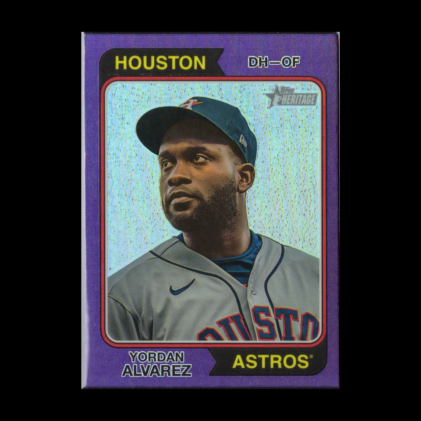 2023 Topps Heritage YORDAN ALVAREZ #304 Chrome Purple Refractor - Houston Astros
