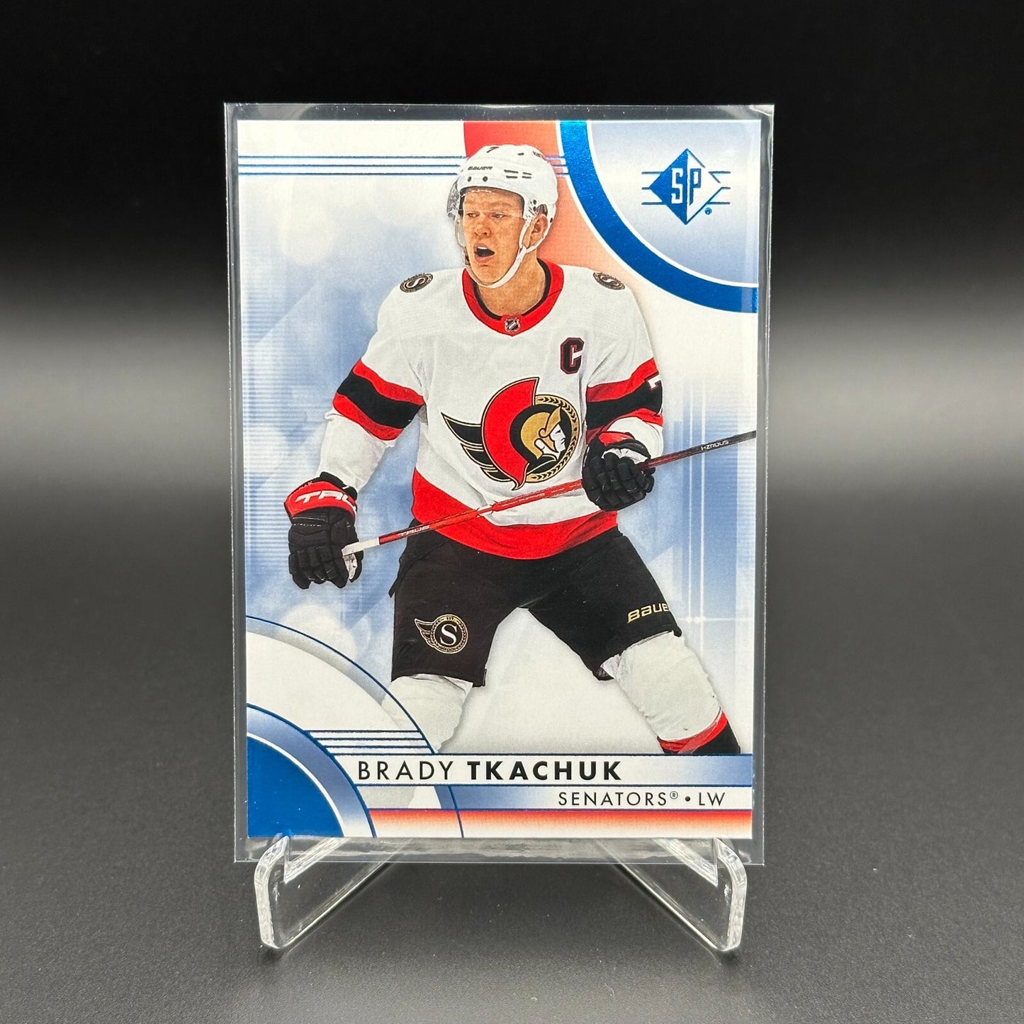 2023-24 UD SP Authentic BRADY TKACHUK #31 Blue parallel - Ottawa Senators