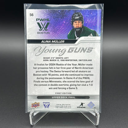 2024-25 UD PWHL ALINA MÜLLER #56 Young guns RC - 1st Edition!