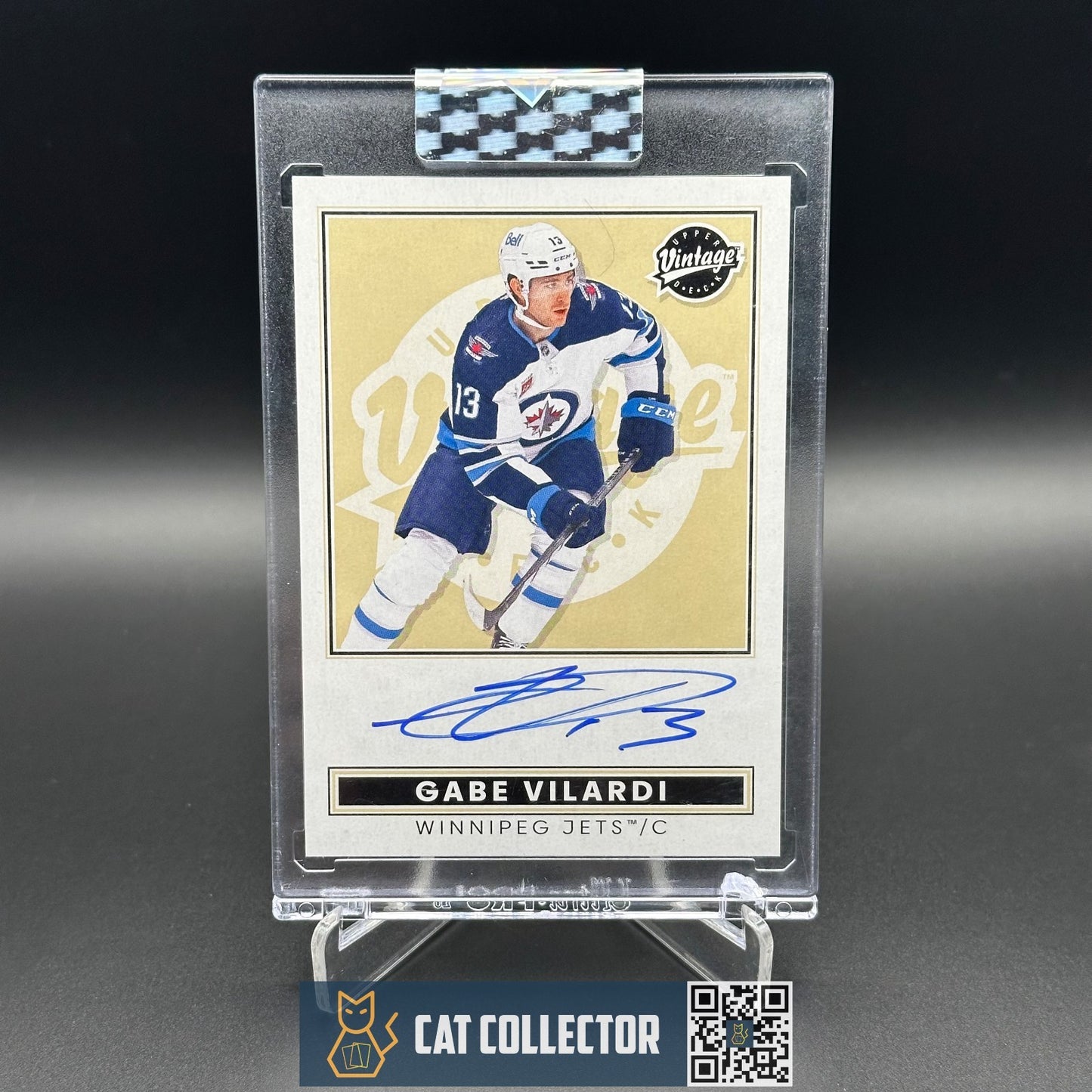 2024-25 UD Clear Cut GABE VILARDI #VA-GV Veteran Vintage Auto Winnipeg Jets