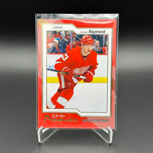 2023-24 O-Pee-Chee LUCAS RAYMOND #P-56 Premier - Detroit Red Wings